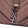 Saint Laurent Medium Chevron Sheepskin Monogram College Satchel Secondhand