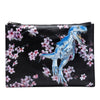 Dior Hajime Sorayama Calfskin Cherry Blossom Dinosaur Print Zip Pouch Secondhand