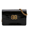 Secondhand Balenciaga Embossed Patent Losange BB Wallet on Chain