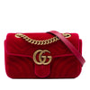 Gucci Small GG Marmont Matelasse Velvet Shoulder Bag Secondhand