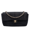 Chanel Mini Square Chocolate Bar Satin Single Flap Secondhand