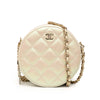 Chanel Iridescent Quilted Lambskin Round Clutch With Chain Secondhand