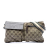 Secondhand Gucci GG Canvas Web Double Pocket Belt Bag