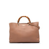 Gucci Large Calfskin Bamboo Shopper Satchel Secondhand
