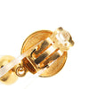 Chanel CC Gold Plated Faux Pearl Drop Clip On Earrings Secondhand