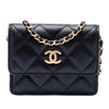 Chanel Quilted Lambskin Romance Card Holder On Chain Secondhand