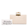 Alexander McQueen Croc Embossed Calfskin Skull Knuckle Clasp Clutch Secondhand