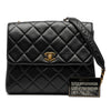 Chanel Small Square Lambskin Straight Single Flap Secondhand