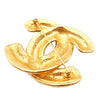 Chanel Gold Plated CC Quilted Brooch Secondhand