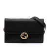 Gucci Leather Interlocking G Dollar Wallet on Chain Secondhand
