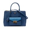 Prada Saffiano Lux Galleria Double Zip Front Pocket Satchel Secondhand