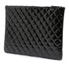 Chanel Large Quilted Patent O Case Clutch Secondhand