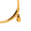 Secondhand Hermès Gold Plated Courchevel Kelly Cadena Lock Bangle Bracelet