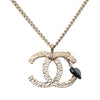 Chanel CC Gold Plated Resin Heart Pendant Necklace Secondhand