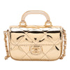 Chanel CC Metallic Quilted Calfskin Top Handle Bag Secondhand
