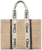 Chloé Large Woody Rafia Tote Bag Secondhand