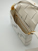 Secondhand Bottega Veneta Cassette White Shoulder Bag 