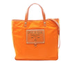 Prada Saffiano Trimmed Tessuto Logo Plate Tote Secondhand
