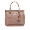 Prada Saffiano Lucido Top Handle Frame Tote Secondhand