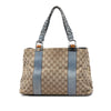 Gucci Medium GG Canvas Bamboo Libeccio Tote Secondhand