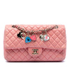 Secondhand Chanel Medium Classic Lambskin Valentines Heart Charms Single Flap