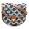 Celine Mini Triomphe Canvas and Calfskin Besace Crossbody Secondhand