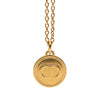 Dior Gold Plated CD Logo Round Pendant Necklace Secondhand