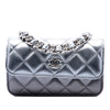 Chanel Quilted Gradient Metallic Lambskin Coco Punk Clutch With Chain Secondhand