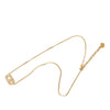 Dior Gold Plated Strass CD Logo Pendant Necklace Secondhand