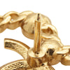 Chanel CC Gold Plated Rhinestone Faux Pearl Heart Brooch Secondhand