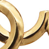 Chanel CC Gold Plated Rhinestone Faux Pearl Heart Brooch Secondhand