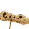 Chanel CC Gold Plated Rhinestone Faux Pearl Heart Brooch Secondhand