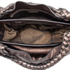 Ferragamo Metallic Leather Perforated Gancini Hobo Bag Secondhand