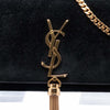 Secondhand Saint Laurent Small Suede Monogram Kate Tassel Crossbody