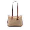 Secondhand Prada Croc Embossed Leather Trimmed Tessuto Shoulder Bag