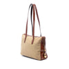 Secondhand Prada Croc Embossed Leather Trimmed Tessuto Shoulder Bag