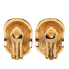 Dior Gold Plated Strass Enamel Oval Clip On Earrings Secondhand