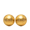 Secondhand Chanel CC Gold Plated Round Clip On Earrings
