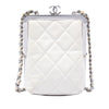 Chanel CC Quilted Acrylic and Lambskin Evening Clutch With Chain Secondhand