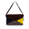 Celine Suede Calfskin and Pony Hair Diamond Clutch Secondhand