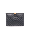 Secondhand Chanel Medium Quilted Lambskin Boy O Case Clutch