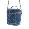 Chanel CC Quilted Denim Vanity Bag Secondhand