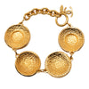 Chanel CC Gold Plated Medallion Link Bracelet Secondhand