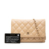 Chanel CC Quilted Caviar Wallet on Chain Secondhand