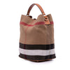 Burberry Medium Mega Check Canvas Ashby Bucket Bag Secondhand