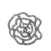 Chanel Brass and Strass Camelia Pin Brooch Secondhand
