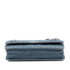 Chanel Quilted Denim Camellia Wallet On Chain Denim Secondhand