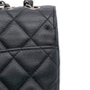 Chanel Small Quilted Grained Calfskin CC Round Clasp Accordion Flap Secondhand