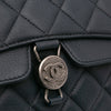 Chanel Small Quilted Grained Calfskin CC Round Clasp Accordion Flap Secondhand