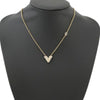 Louis Vuitton Gold Plated Essential V Pearl Necklace Secondhand